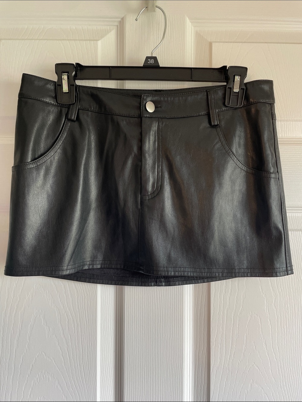 Urban Outfitters Black Faux Leather Mini Skirt